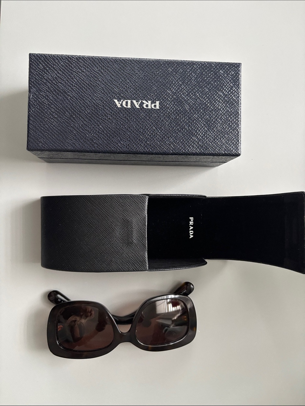 Prada Dark Brown Square Women's Sunglasses